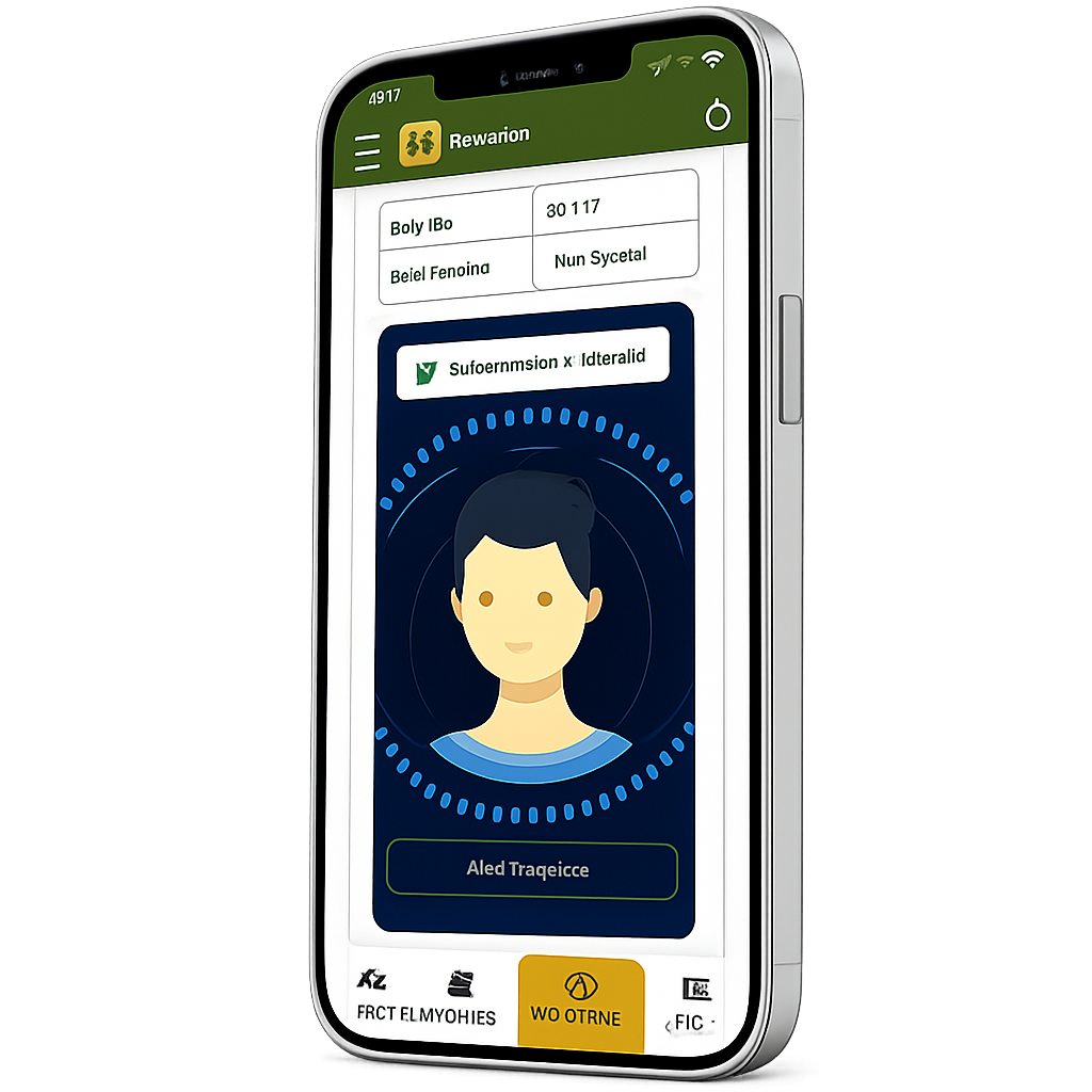 Face Recognition App screen 1 back screen